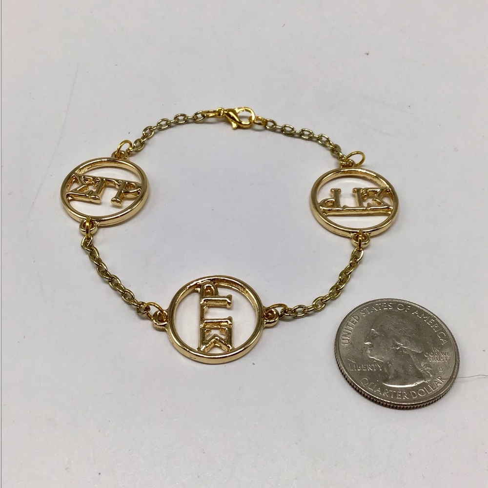 Sigma Gamma Rho Gold Chain Bracelet - Picture 3 of 4